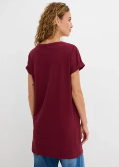 T-shirt long et boxy à manches courtes