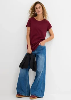 T-shirt long et boxy à manches courtes