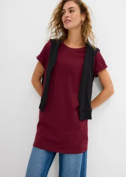 T-shirt long et boxy à manches courtes