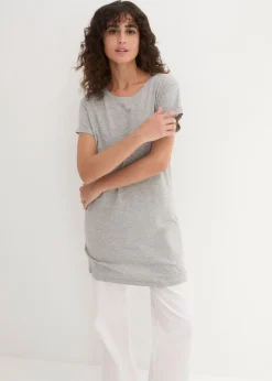 T-shirt long et boxy à manches courtes
