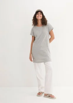 T-shirt long et boxy à manches courtes