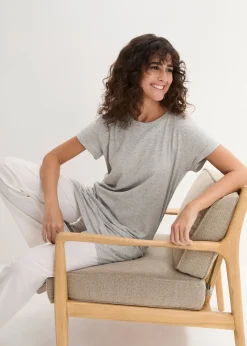 T-shirt long et boxy à manches courtes