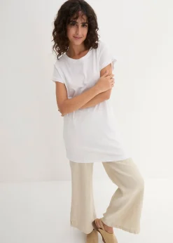 T-shirt long et boxy à manches courtes