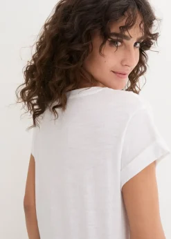 T-shirt long et boxy à manches courtes