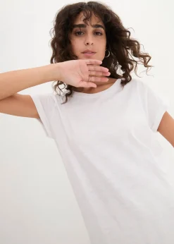 T-shirt long et boxy à manches courtes