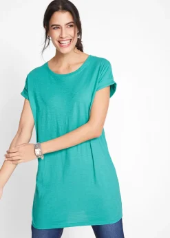 T-shirt long et boxy à manches courtes