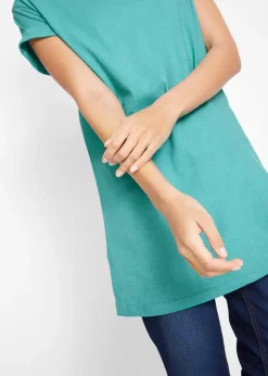 T-shirt long et boxy à manches courtes