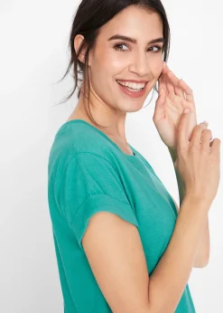 T-shirt long et boxy à manches courtes