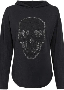 T-shirt long oversize à capuche