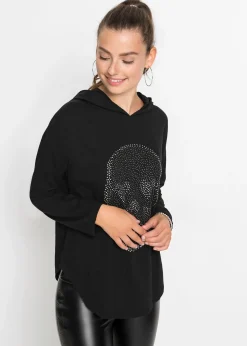 T-shirt long oversize à capuche