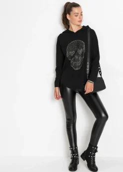 T-shirt long oversize à capuche