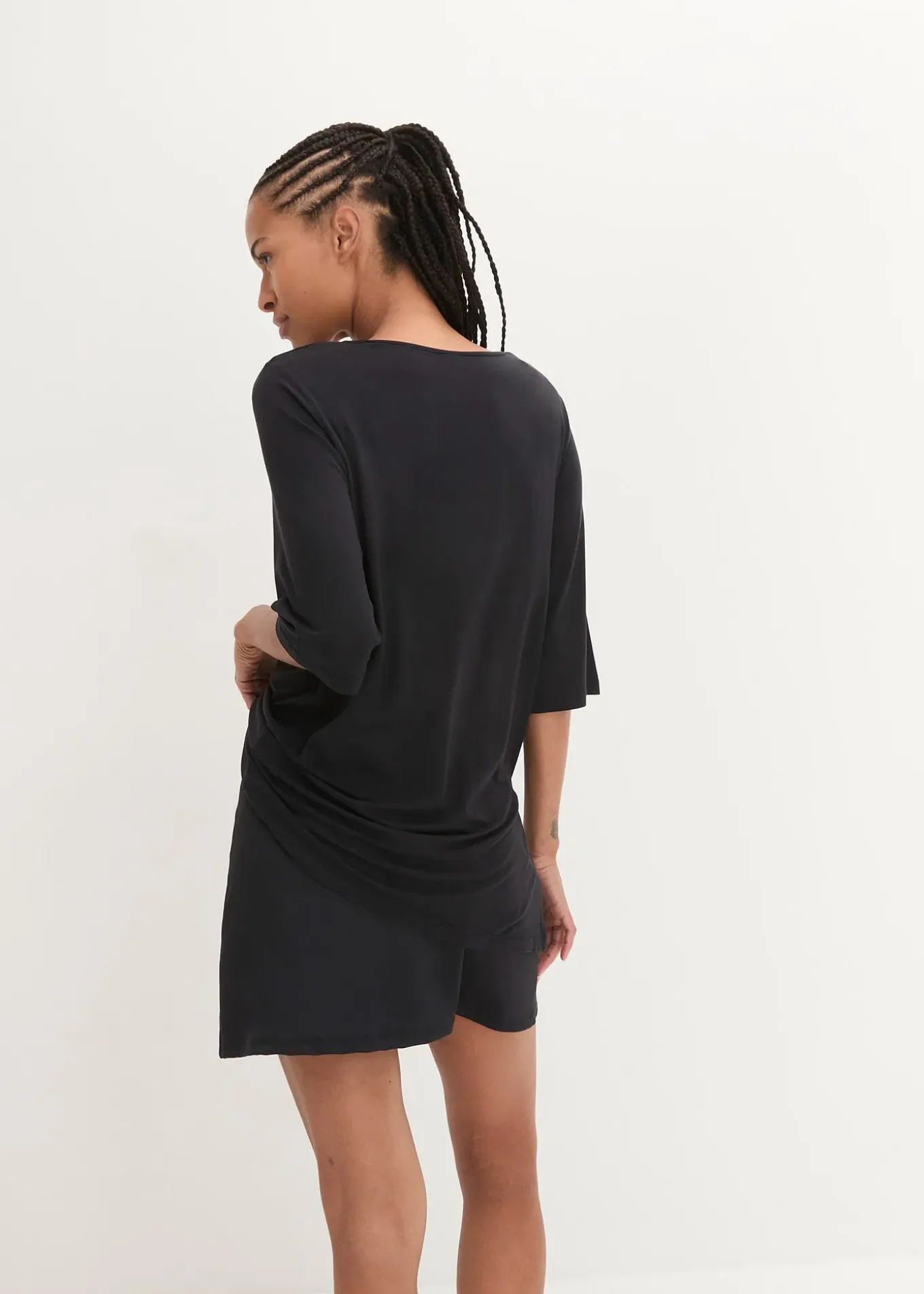 T-shirt long pratique avec fente, séchage rapide