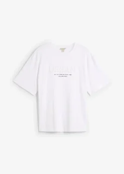 T-shirt loose 100% coton, imprimé 3D