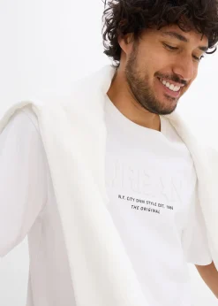 T-shirt loose 100% coton, imprimé 3D