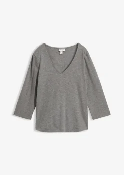 T-shirt manches 3/4 en jersey coton épais
