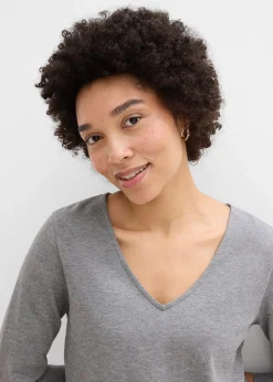 T-shirt manches 3/4 en jersey coton épais