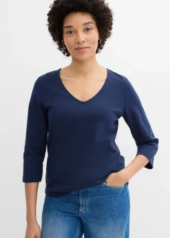 T-shirt manches 3/4 en jersey coton épais