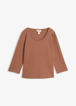 T-shirt manches 3/4 en jersey épais 100% coton