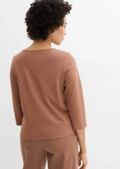 T-shirt manches 3/4 en jersey épais 100% coton