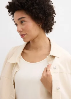 T-shirt manches 3/4 en jersey épais 100% coton