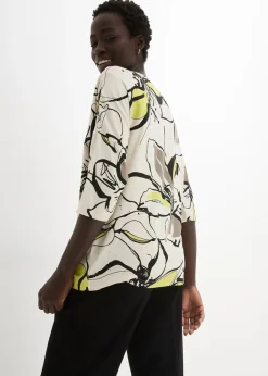 T-shirt manches chauve-souris à imprimé floral