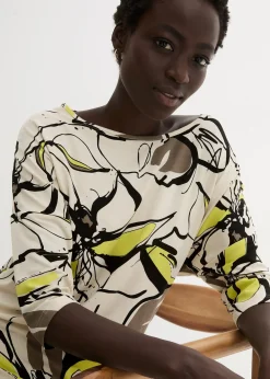 T-shirt manches chauve-souris à imprimé floral