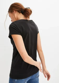 T-shirt manches courtes à encolure carrée