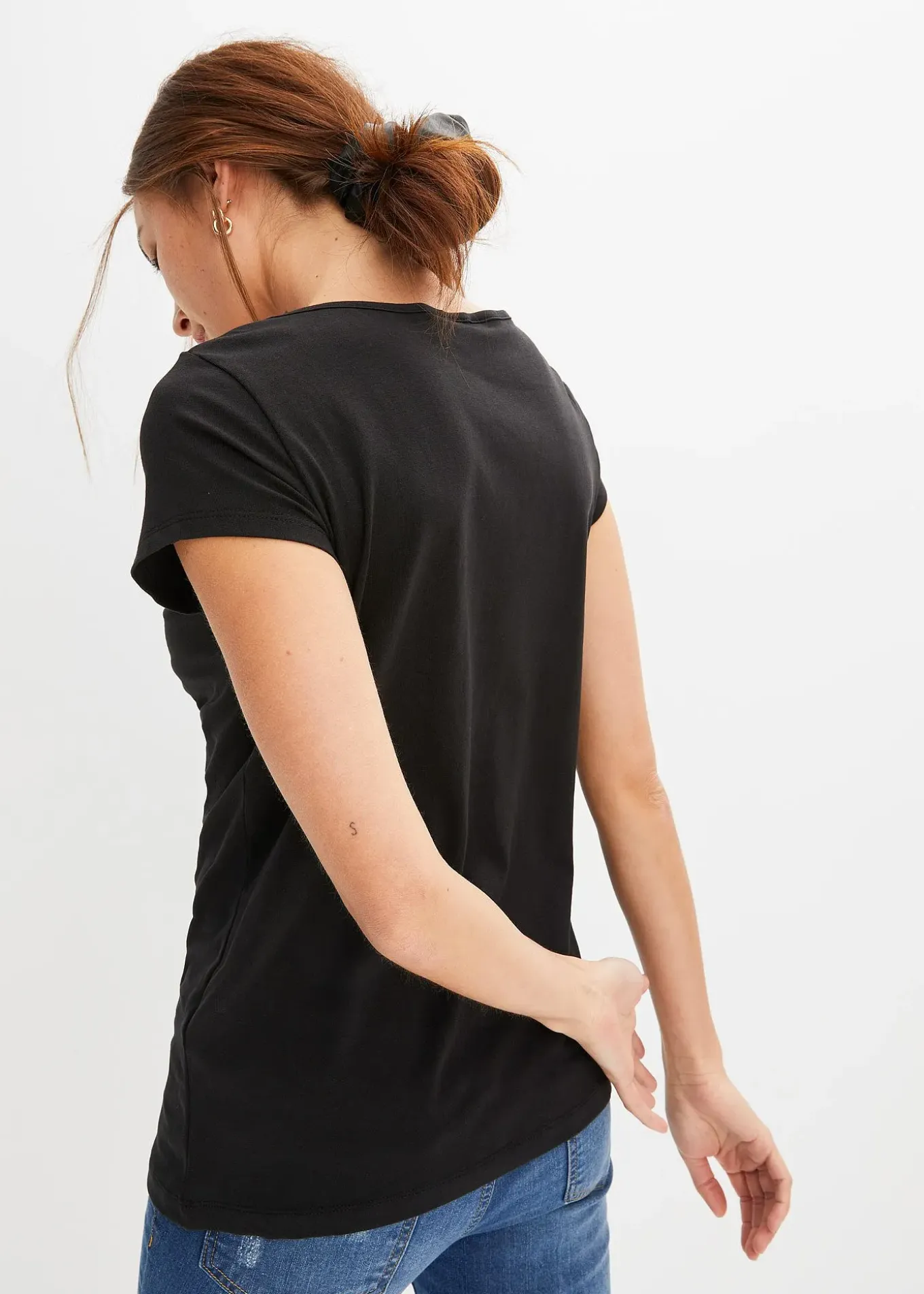 T-shirt manches courtes à encolure carrée