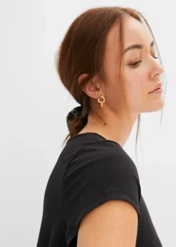 T-shirt manches courtes à encolure carrée