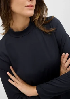 T-shirt manches longues à col montant