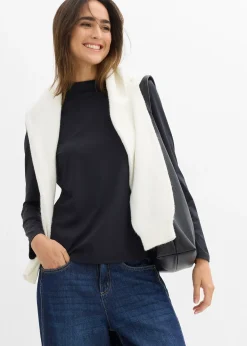 T-shirt manches longues à col montant