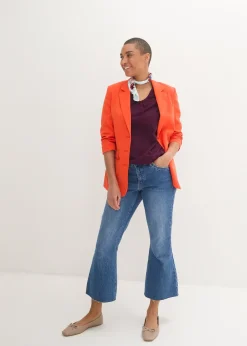 T-shirt manches longues 100% coton, finitions élastiquées