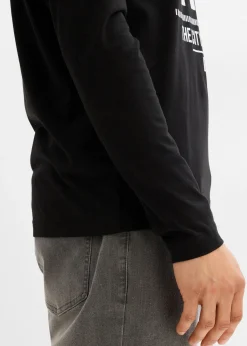 T-shirt manches longues 100% coton, slim