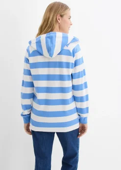 T-shirt manches longues à capuche 100% coton