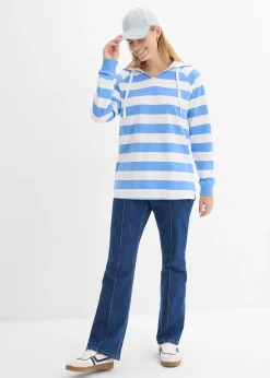 T-shirt manches longues à capuche 100% coton