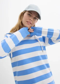 T-shirt manches longues à capuche 100% coton