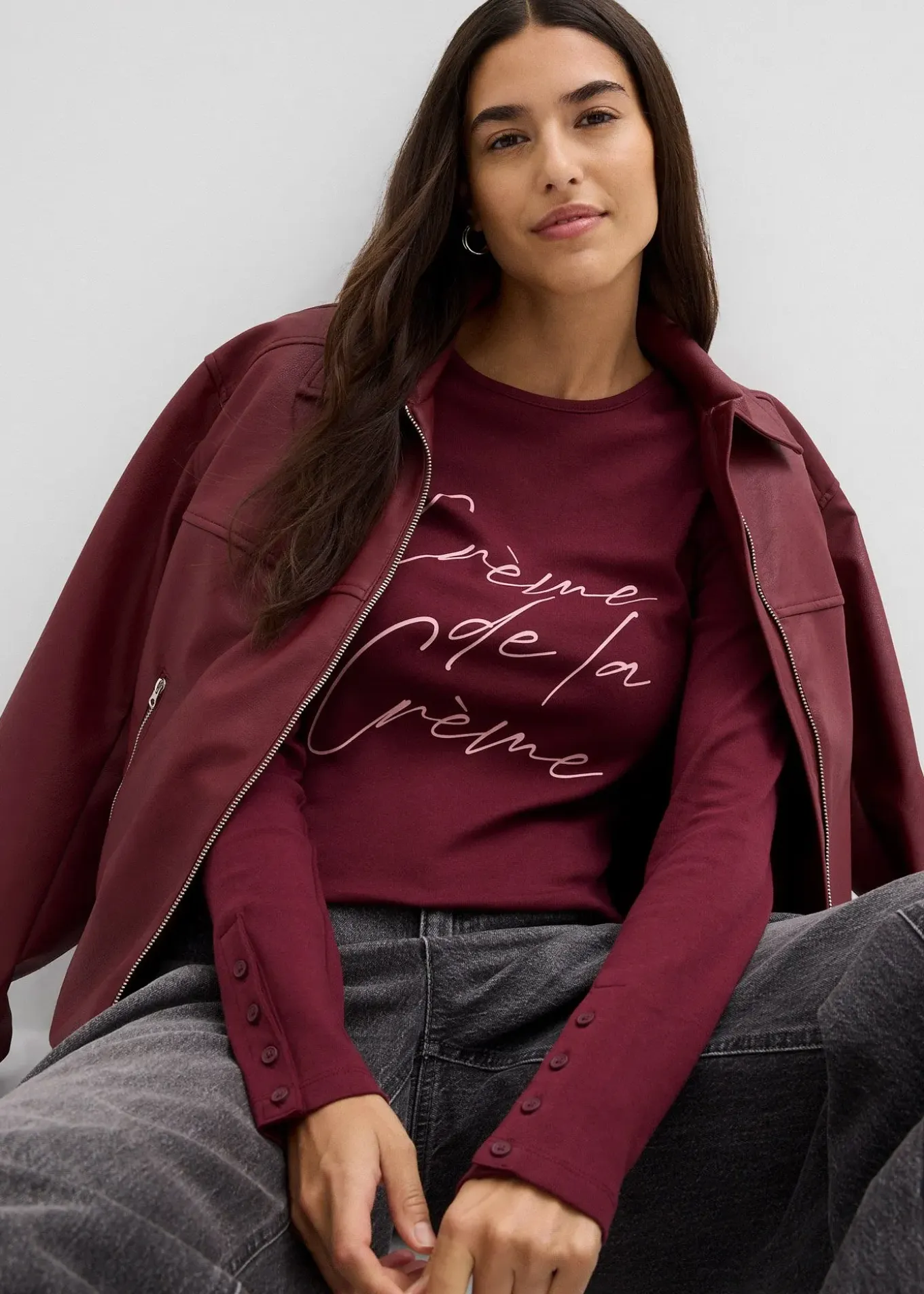 T-shirt manches longues 100% coton