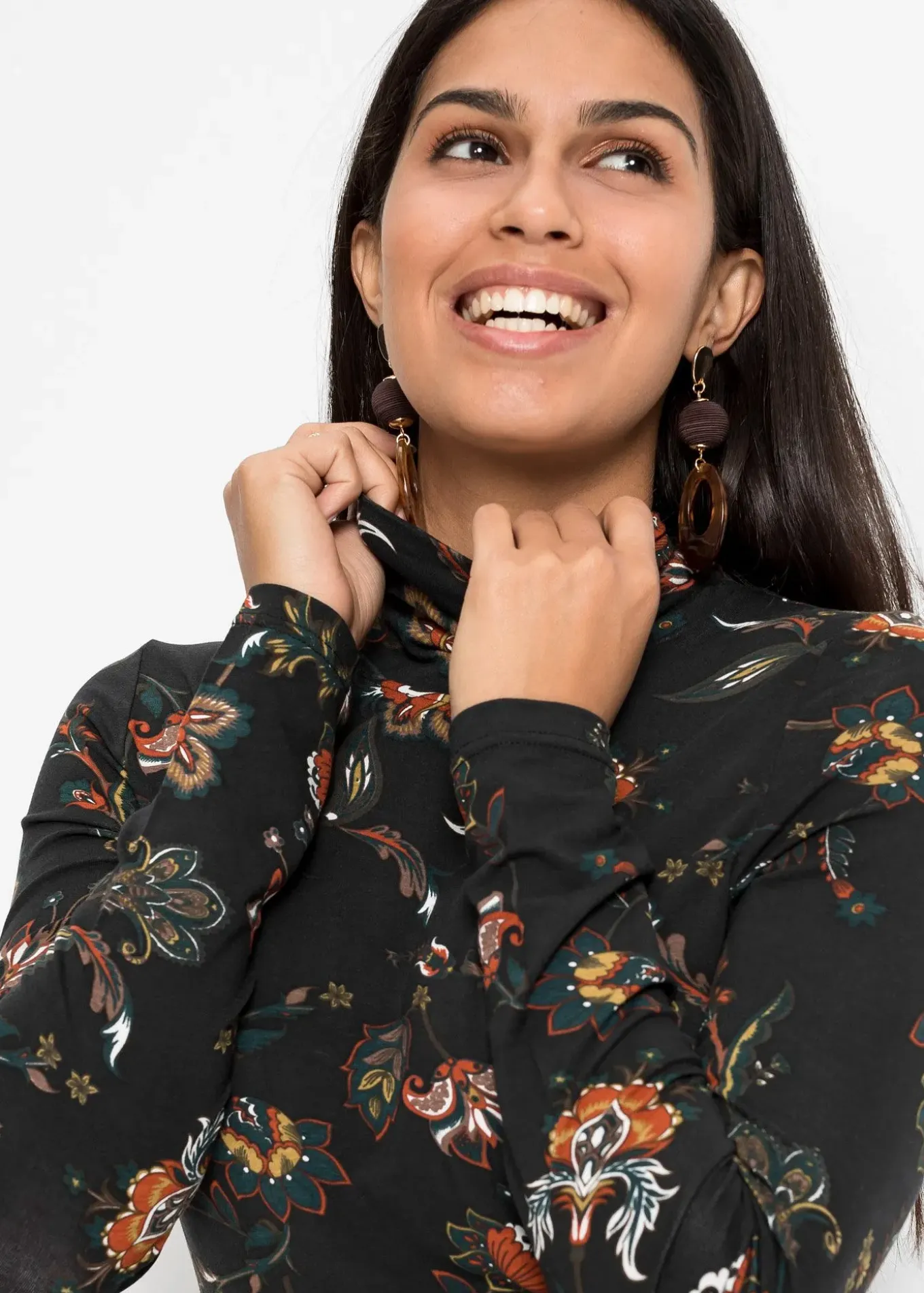 T-shirt manches longues à col roulé