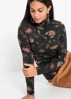 T-shirt manches longues à col roulé