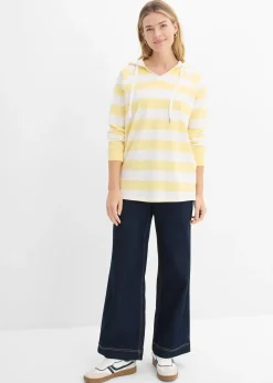 T-shirt manches longues à capuche 100% coton