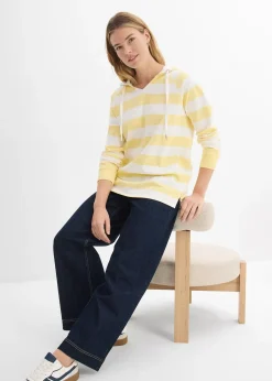 T-shirt manches longues à capuche 100% coton