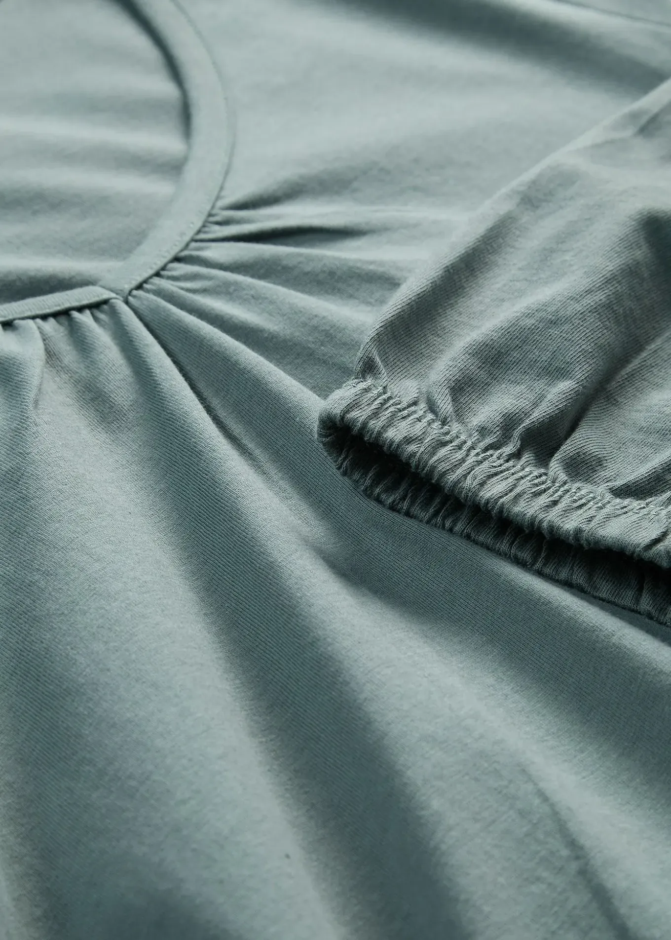 T-shirt manches longues 100% coton, finitions élastiquées