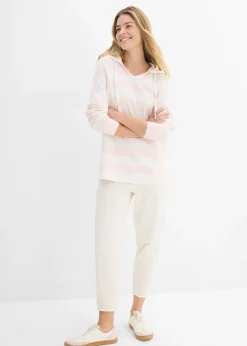 T-shirt manches longues à capuche 100% coton