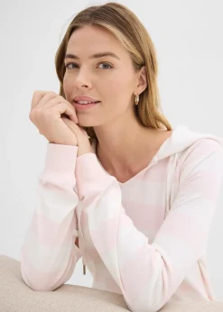 T-shirt manches longues à capuche 100% coton