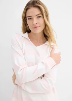 T-shirt manches longues à capuche 100% coton