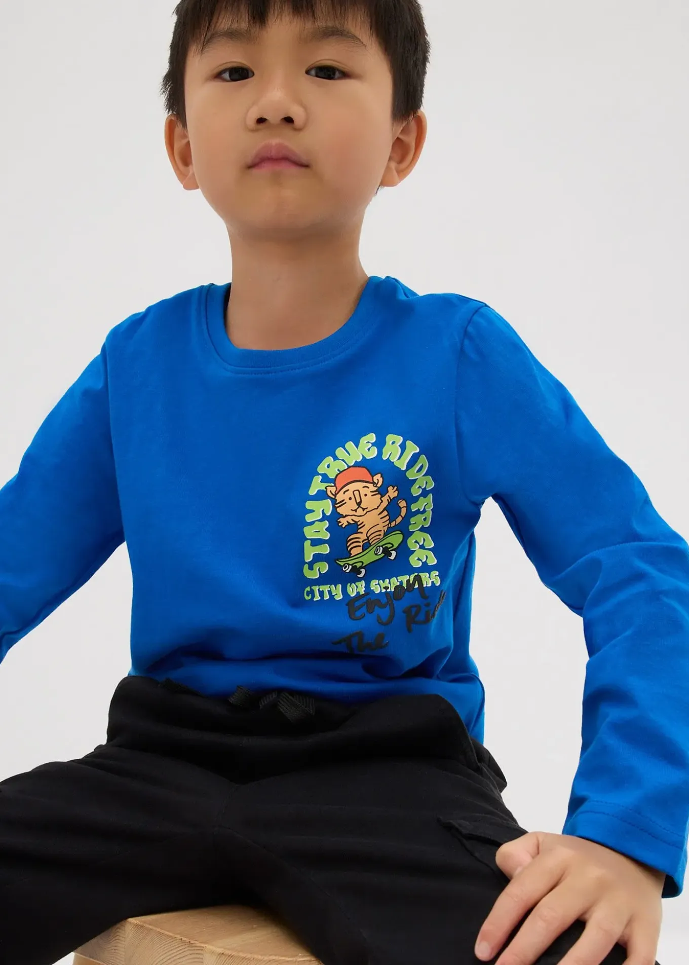 T-shirt manches longues 100% coton