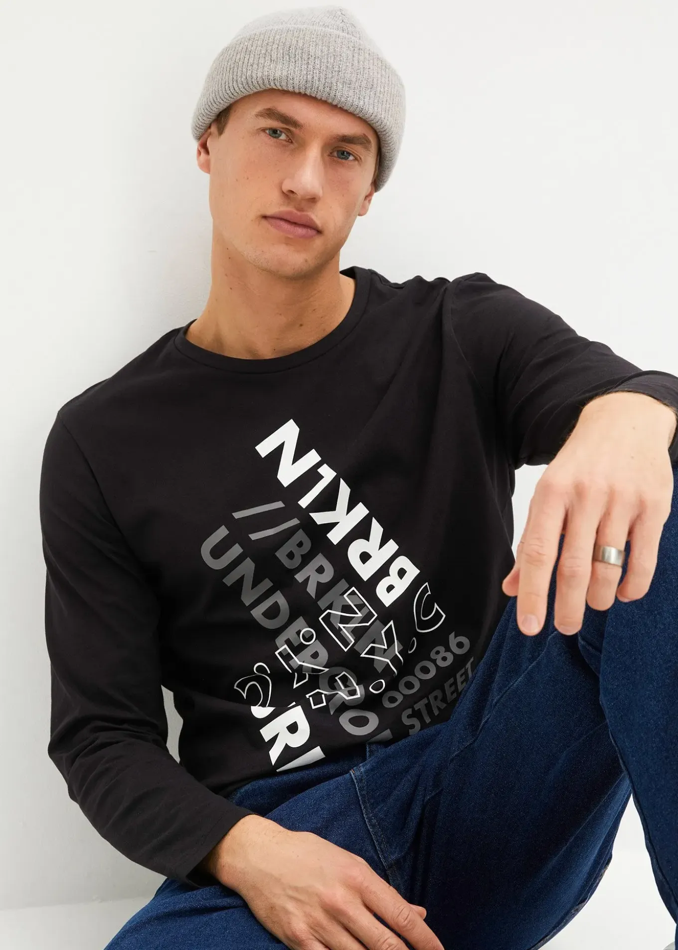 T-shirt manches longues 100% coton