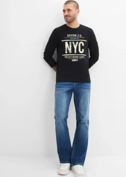 T-shirt manches longues 100% coton, slim