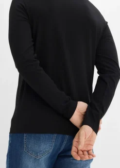 T-shirt manches longues 100% coton, slim