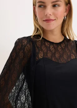 T-shirt manches longues à dentelle